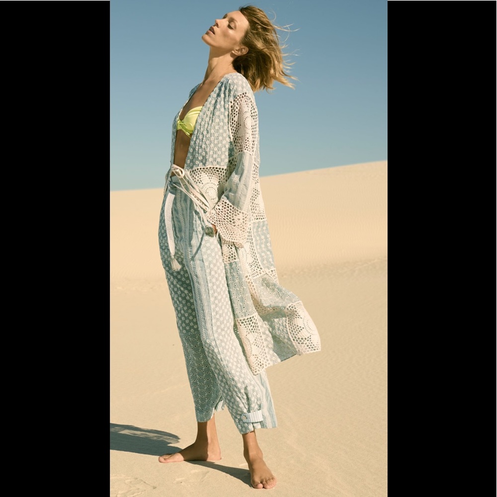 Zara crocheted kimono limited edition runs XL